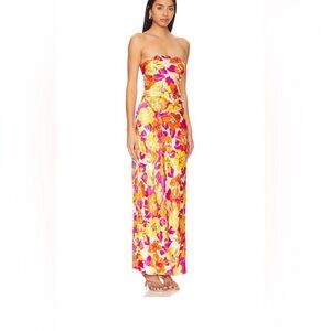 L*SPACE Strapless Floral Maxi Dress